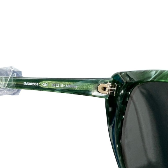 Isaac Mizrahi New York 30204 Green Cat Eye Saddle Bridge Full Frame Sunglasses main image 10